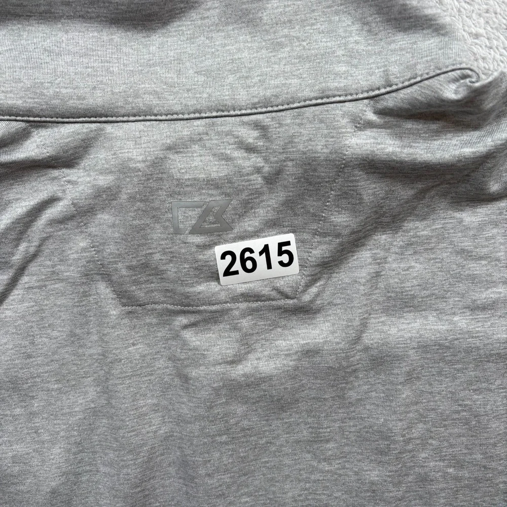 Cutter & Buck Shirt Mens 3XT Gray Moisture‎ Wicking Sun Protection Quarter Zip
